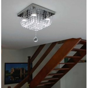 Luminária Teto Cristal Acrílico Design Sofisticado para Sala