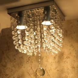 Luminária Teto Cristal Acrílico Design Sofisticado para Sala - 3