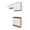 Ver imagem 2 de Lavanderia Modulada Kappesberg Celeste 3 Peças Nogueira/branco 140cm