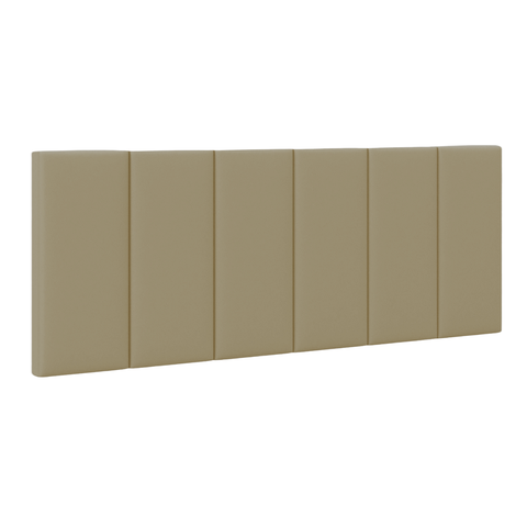 Cabeceira Cama Casal King Modulo 1,95 Itália Estofada Suspensa - Caramelo Suede
