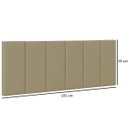 Ver imagem 6 de Cabeceira Cama Casal King Modulo 1,95 Itália Estofada Suspensa - Caramelo Suede
