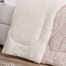 Cobertor Lã Pele de Carneiro Sherpa Rosê Estampado Dupla Face Estampado 100% Algodão 2,50m x 2,40m - 3