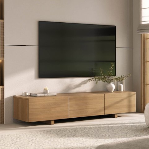 Rack para TV até 60 Polegadas Planejado 157cm Aruá CabeCasa MadeiraOriginals Marrom/Jatobá