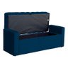 Calçadeira Baú Para Cama Box Emma Suede Cores - DS Estofados - Queen - Azul Marinho - 4