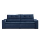 Ver imagem 7 de Sofá Retrátil e Reclinável 3 Lugares 1,90m com Molas Sabrina Suede Azul Madelina Decor