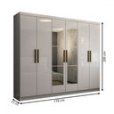 Ver imagem 4 de Guarda-roupa Casal Odisseia 6 Portas 2 Gavetas com Espelho - Panorama Móveis
