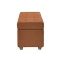 Ver imagem 2 de Recamier Bau Paris 1,20m Veludo Terracota - Clique Decorações