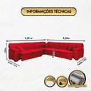 Ver imagem 3 de Sofá de Canto Magno 3,32x3,32m Vermelho