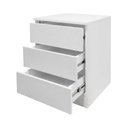 Ver imagem 3 de Mesa Cabeceira Branca 3 Gavetas 450X580X450X