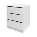 Ver imagem 1 de Mesa Cabeceira Branca 3 Gavetas 450X580X450X