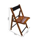 Ver imagem 2 de Cadeira Dobravel em Madeira Robusta Black - Castanho