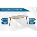 Ver imagem 5 de Conjunto: Mesa Sala Jantar Stellar 1597 Aço c/ Tampo Madeirado 160x90cm e 6 Cadeiras 1738 Rose/
