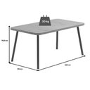 Ver imagem 3 de Conjunto: Mesa Sala Jantar Stellar 1597 Aço c/ Tampo Madeirado 160x90cm e 6 Cadeiras 1738 Rose/