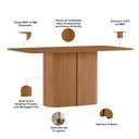 Ver imagem 4 de Mesa de Jantar 6 Lugares Retangular 160cm Verbena N01 Ypê - Lyam Decor