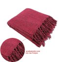 Ver imagem 2 de Kit 2 Mantas Gigantes para Sofá 2,40x1,80 Algodão:Vermelho Mesclado com Preto