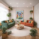 Ver imagem 1 de Quadro Canvas Flower Market Paris 90x60cm Mold Preta