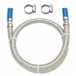 Mangueira para Gas Aco 2Mts para Espigao com Abrac. - Blukit - 1