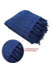 Ver imagem 2 de Kit 2 Mantas Gigantes para Sofá 2,40x1,80 Algodão:Azul com Preto Mesclado