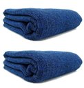 Ver imagem 3 de Kit 2 Mantas Gigantes para Sofá 2,40x1,80 Algodão:Azul com Preto Mesclado