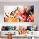 Ver imagem 2 de Quadro Decorativo Floral Contemporâneo, Tela em Canvas na Horizontal Ideal para Ambiente de Sala
