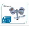 5 Kit Trilho Porta Correr 80Kilos 2Mt com Tri 1/2 + 6 Roldana - 1