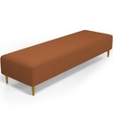 Ver imagem 1 de Puff Decorativo Sala de Estar Bali W01 Pés Palito 210x60cm Bouclê Terracota - Lyam Decor