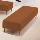 Ver imagem 2 de Puff Decorativo Sala de Estar Bali W01 Pés Palito 210x60cm Bouclê Terracota - Lyam Decor
