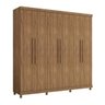 Guarda-Roupa Antares 6 Portas Noce Bronze 100% MDF - Móveis Lanza - 1