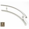 Puxador Para Portas Duplo curvo em c AÇO INOX 304 POLIDO (BELÍSSIMA) - AÇO INOX POLIDO - 90 CM ENTRE - 2