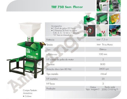 Triturador Forrageiro sem Motor Trf-750 - Trapp - 3