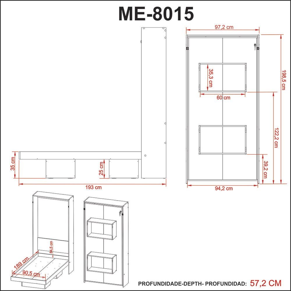 Cama Articulada Tecnomobili Solteiro Branco CM8015 - 7