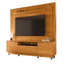 Ver imagem 3 de Estante para TV e Home Theater até 75 Polegadas 200CMX197,5cm 2 Portas 1 Gaveta Nilo Marrom Cinamomo