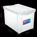 Ver imagem 5 de Caixa Organizadora Plástica Alta 30l Transparente Ordene Radical Color Organize Brinquedos Closet