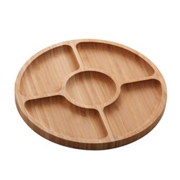 Petisqueira de Bambu Com 5 Divisórias Round 30cm Lyor - 2