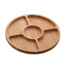Ver imagem 2 de Petisqueira de Bambu Com 5 Divisórias Round 30cm Lyor
