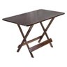Mesa de Madeira Dobrável 120x70cm Imbuia Tampo Teca Maplan - 1