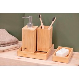 Saboneteira Porta Sabonete Sabão Bambu Banheiro Yoi - 2 Saboneteira Porta Sabonete Sabão Bambu Banheiro Yoi - 2