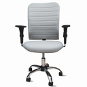 Ver imagem 1 de Cadeira Escritório Ergonômica Nr17 Office Executiva Giratória Cromada Confortável Costura Esteirinha