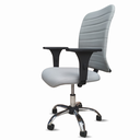 Ver imagem 3 de Cadeira Escritório Ergonômica Nr17 Office Executiva Giratória Cromada Confortável Costura Esteirinha