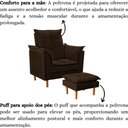 Ver imagem 3 de Poltrona de Amamentação Quarto de Bebê com Puff Melina Suede Cor:marrom