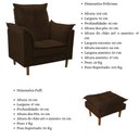 Ver imagem 2 de Poltrona de Amamentação Quarto de Bebê com Puff Melina Suede Cor:marrom
