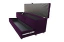 Ver imagem 1 de Recamier Puff Baú Sapateira com Gaveta 1,58 Cm para Cama Box Queen Size - Roxo