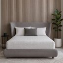 Ver imagem 1 de Cama Japonesa com Cabeceira Corea Seo Queen Linho Cinza - Sallar Home