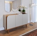Ver imagem 1 de Buffet Jurere Off White Matte/freijó - Colibri Móveis