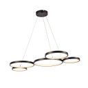Ver imagem 1 de Pendente Moderno Aros Preto 95cm Led 65w 3000k Bivolt 14538-pl