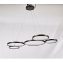 Ver imagem 2 de Pendente Moderno Aros Preto 95cm Led 65w 3000k Bivolt 14538-pl