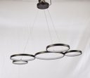 Ver imagem 2 de Pendente Moderno Aros Preto 95cm Led 65w 3000k Bivolt 14538-pl