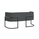 Ver imagem 6 de Kit 2 Poltronas + Sofá 2 Lugares Base de Metal Gold Corino Cor:cinza