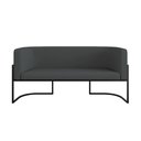 Ver imagem 5 de Kit 2 Poltronas + Sofá 2 Lugares Base de Metal Gold Corino Cor:cinza