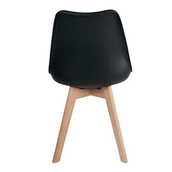 Kit 4 Cadeiras Eames Wood Leda Design - Preto Preto - 3